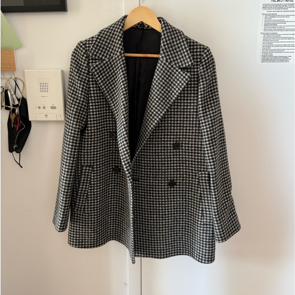 & Other Stories Boxy Houndstooth Blazer